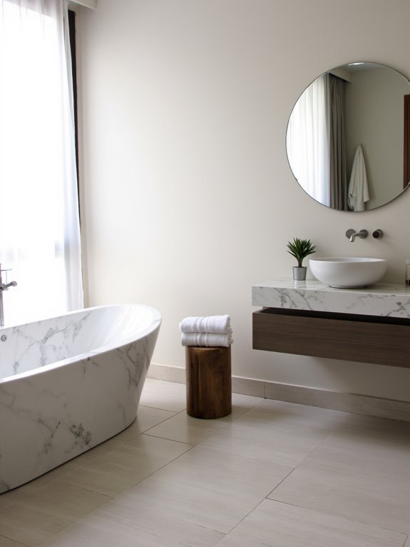 elegant spa like bathroom fixtures