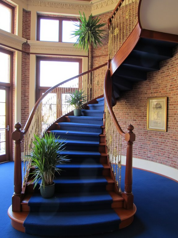 elegant spiral staircase centerpiece