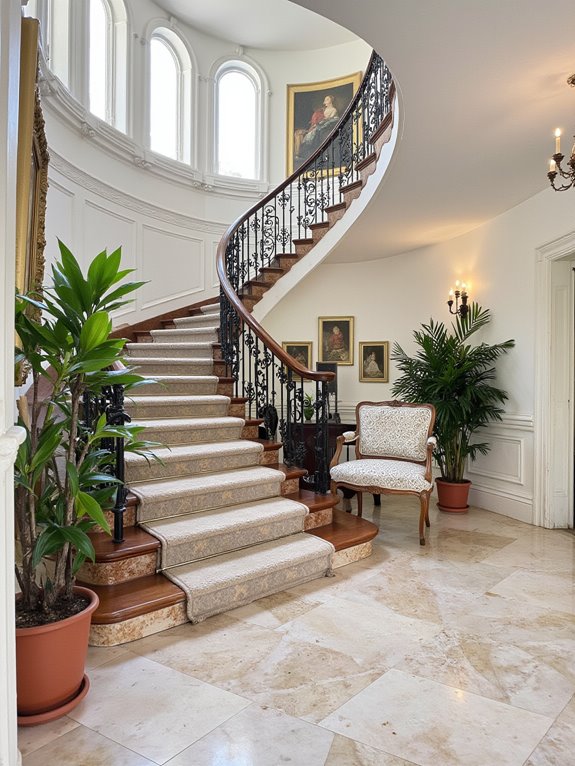 elegant staircase focal point