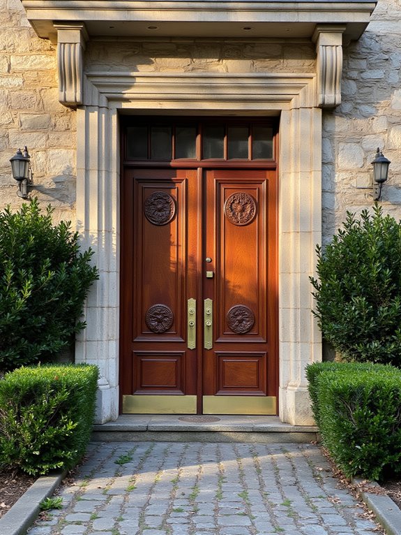 elegant welcoming double doors