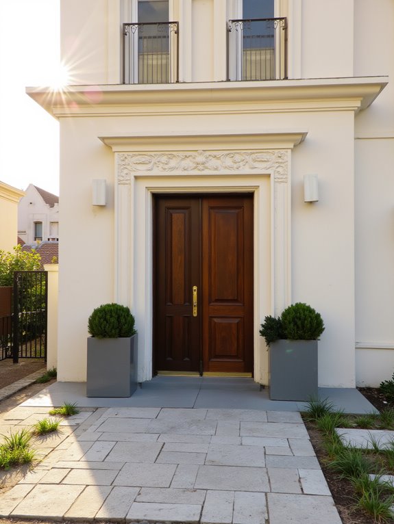 elevate entrance with moldings