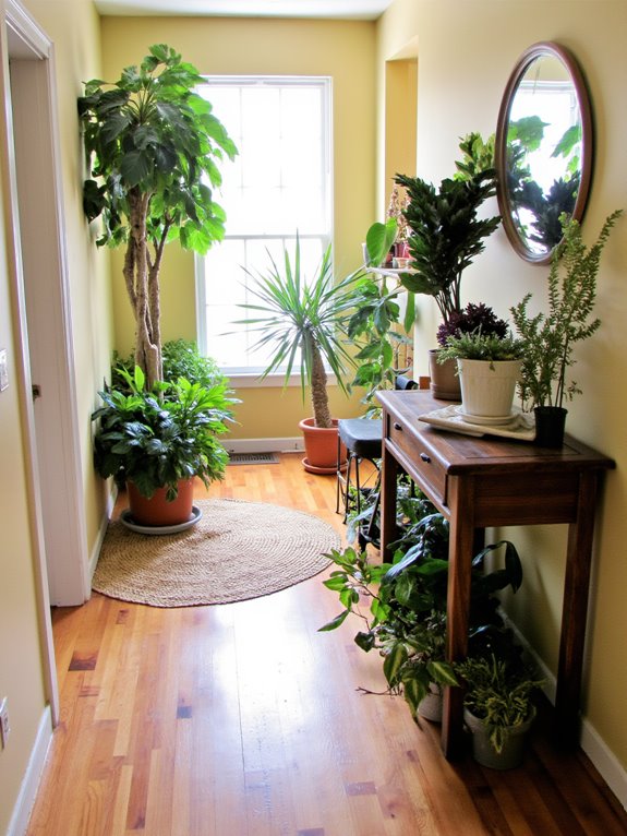 enhance hallways with plants