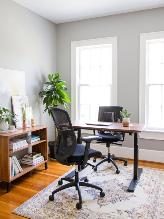 ergonomic chair and desk