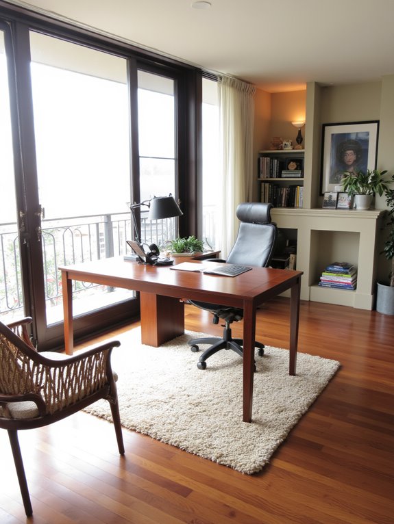 ergonomic workspace enhances comfort