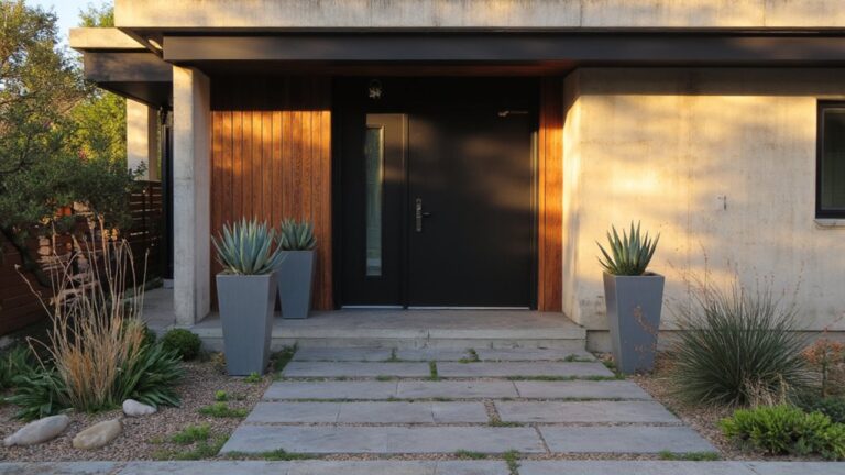 fresh modern villa entrances