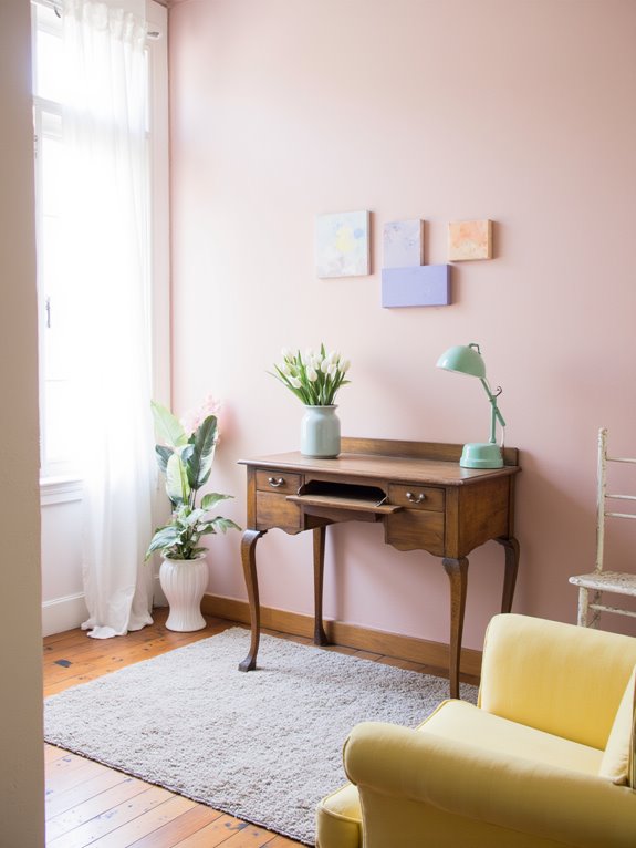gentle pastel office atmosphere