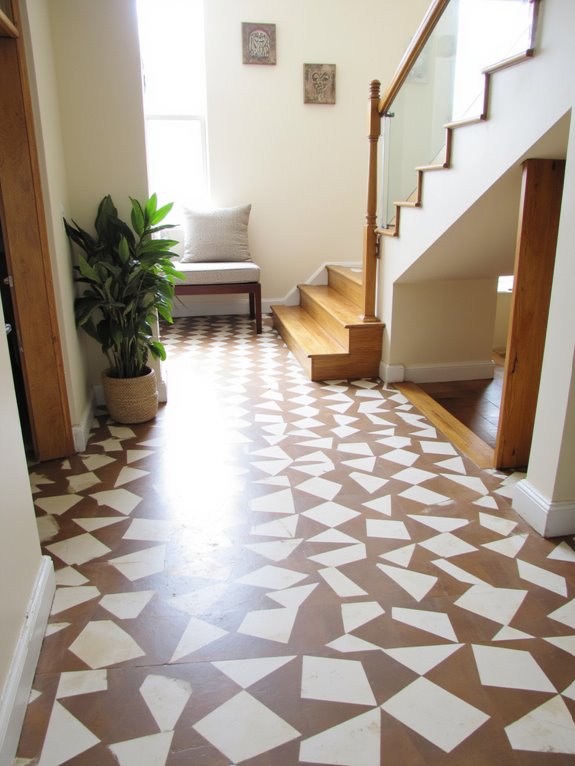 geometric patterned flooring designs