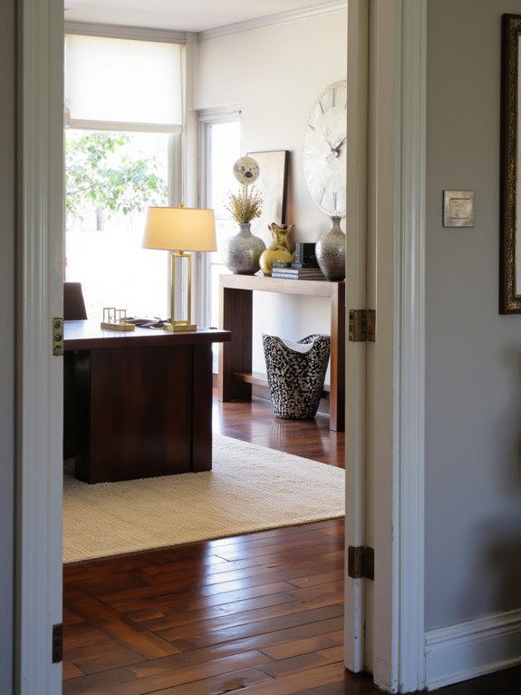 glamorous metallic office accents