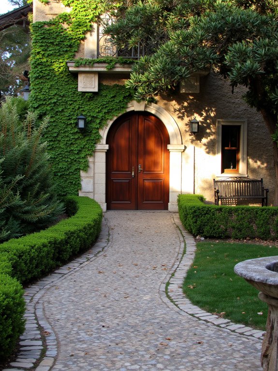 graceful stone flower pathways