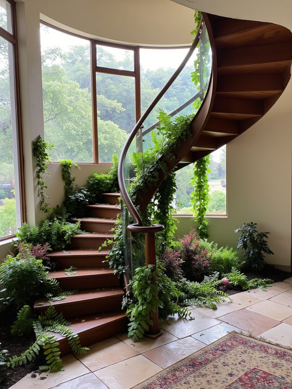 indoor staircase garden transformation