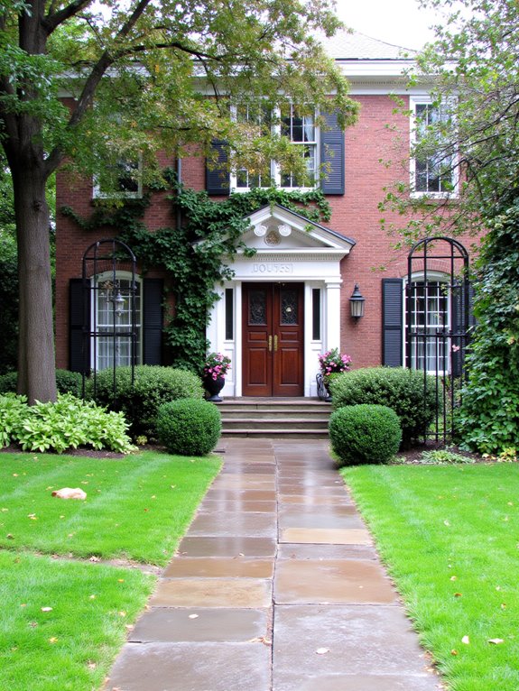 inviting grand entrance landscaping