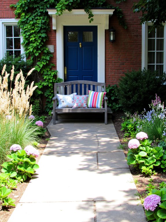 inviting natural stone walkway