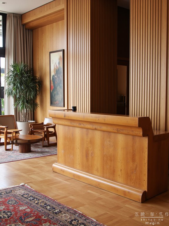 inviting natural wood accents