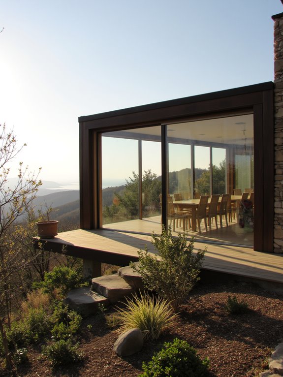 large windows enhance views