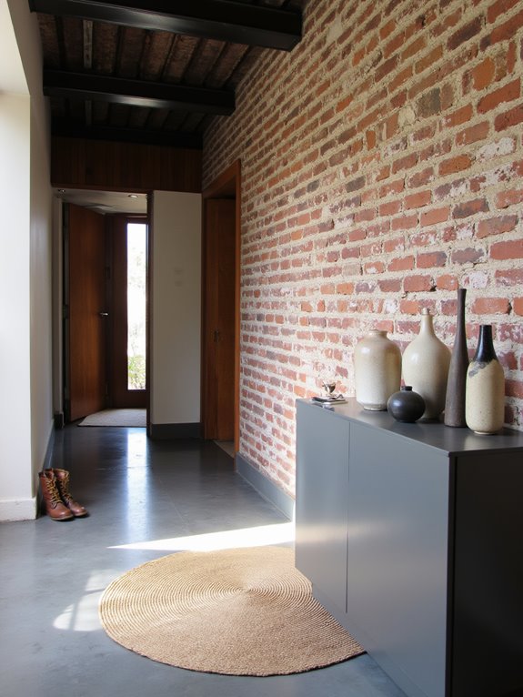 layered textures enhance hallways