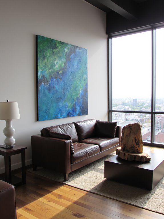 local artwork enhancing office