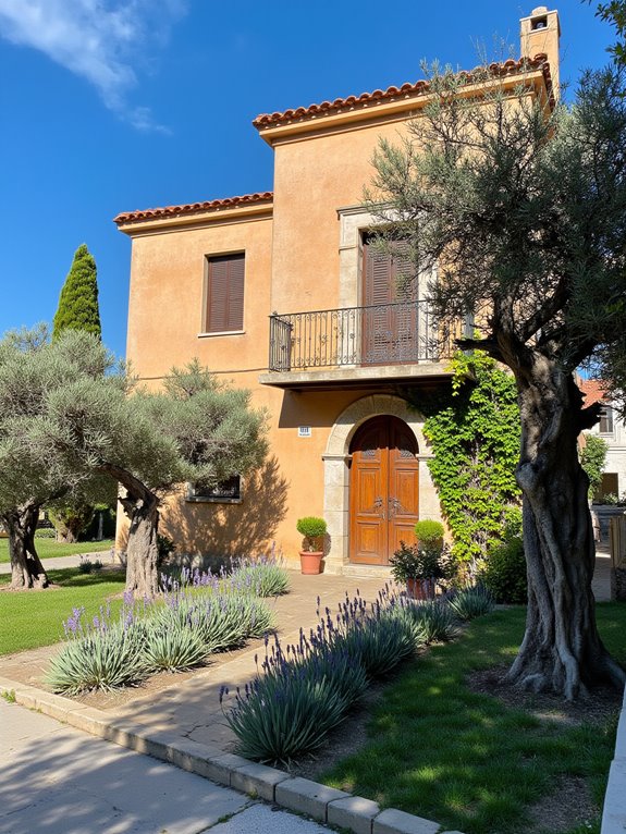 lush mediterranean plant landscaping