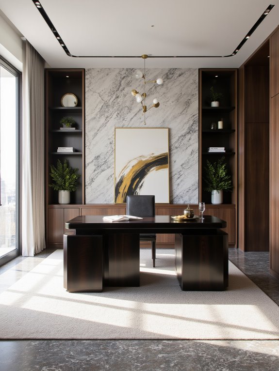 luxurious office design materials