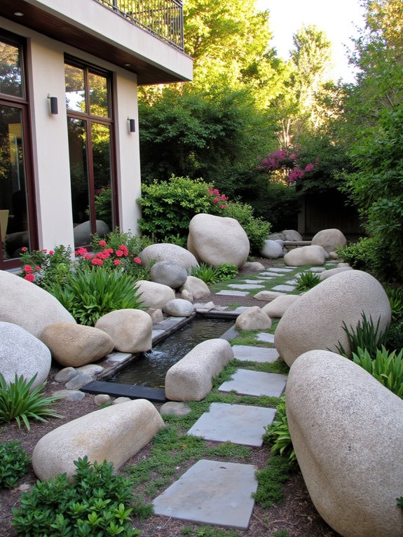 luxury landscape with boulders