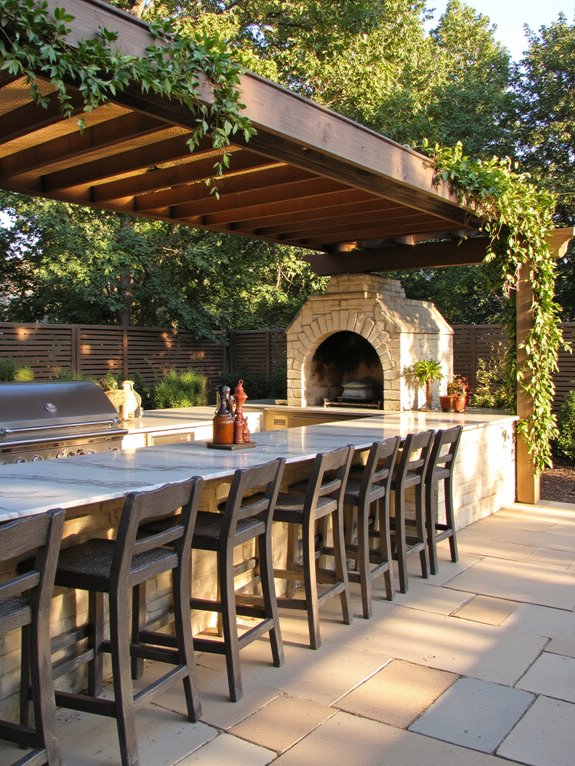 luxury outdoor entertaining spaces