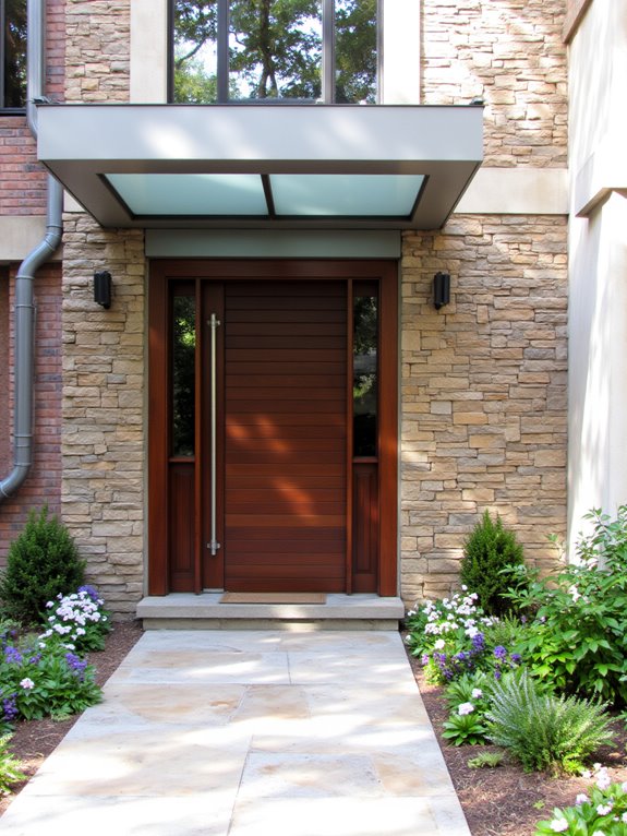 material choices enhance entrance