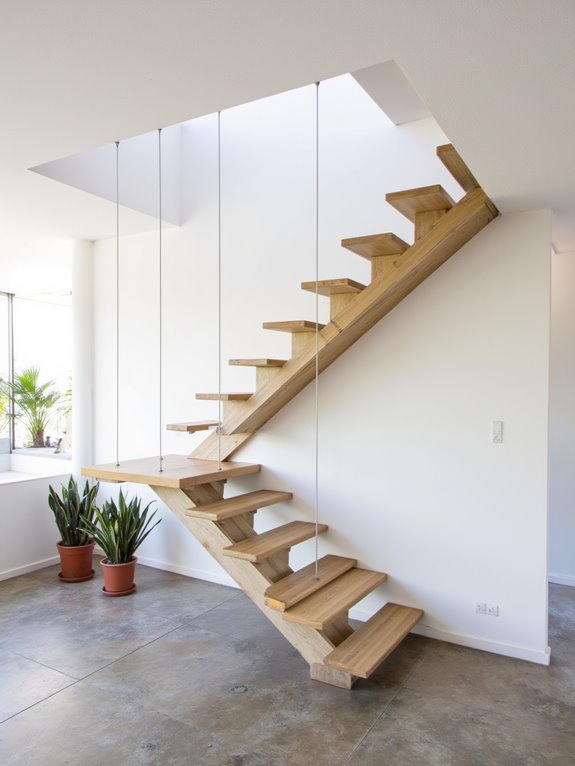 minimalist floating stair design