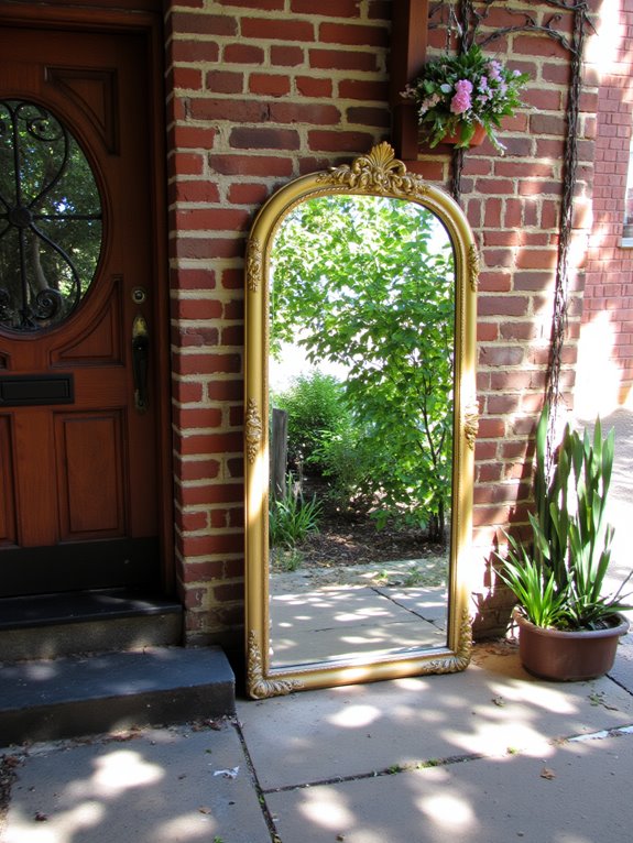 mirrors brighten entrance space
