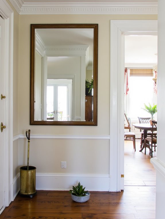 mirrors enhance entrance spaciousness