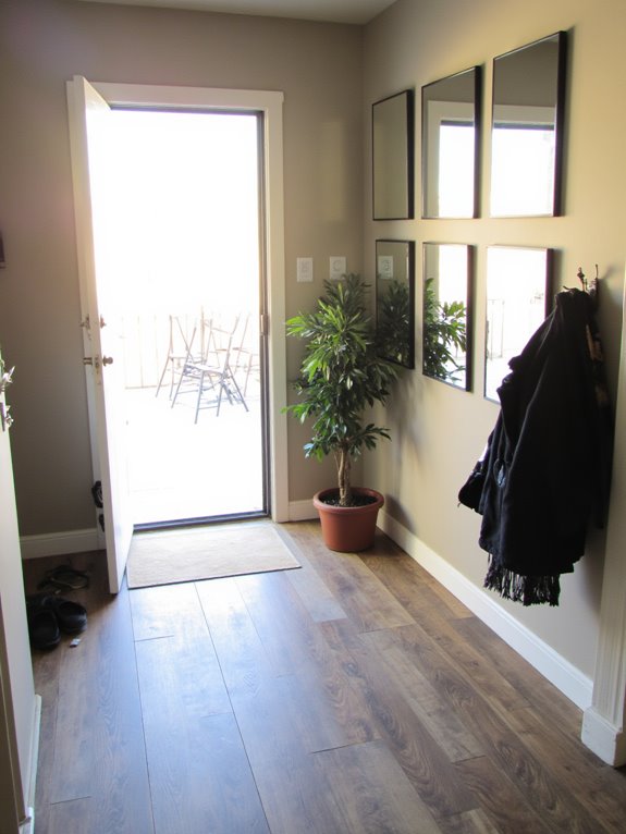 mirrors enhance entryway light