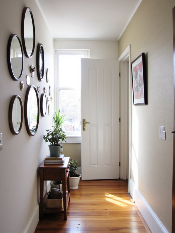 mirrors enhance hallway space