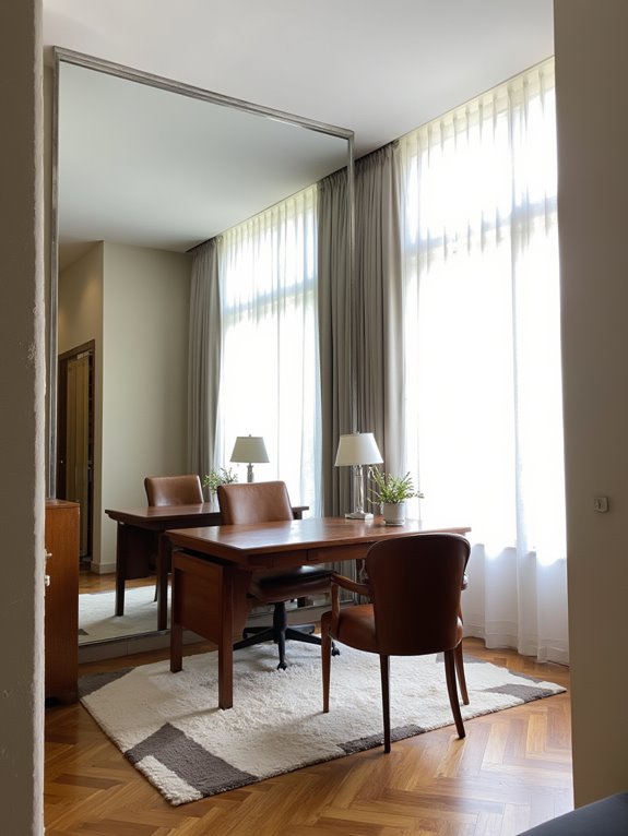 mirrors enhance light and space