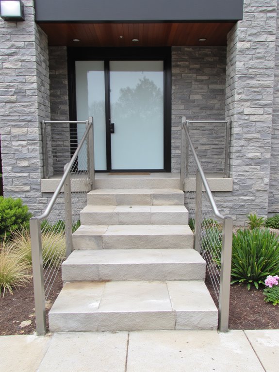 modern stylish low maintenance railings