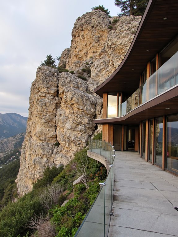 mountain embedded architectural beauty