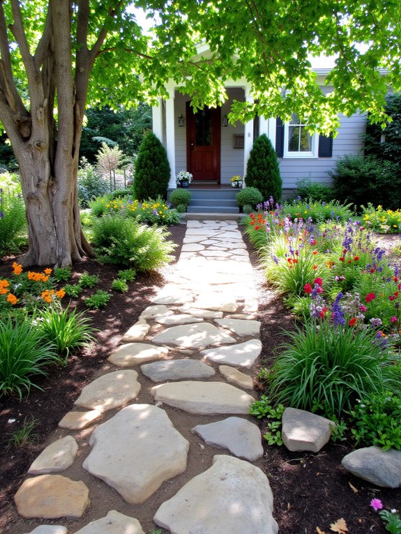 natural stone garden pathway