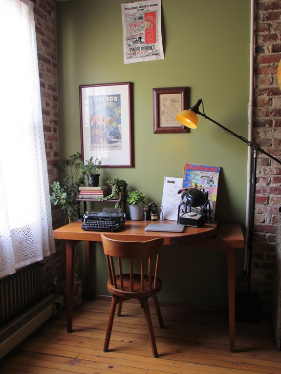 nostalgic modern workspace blend