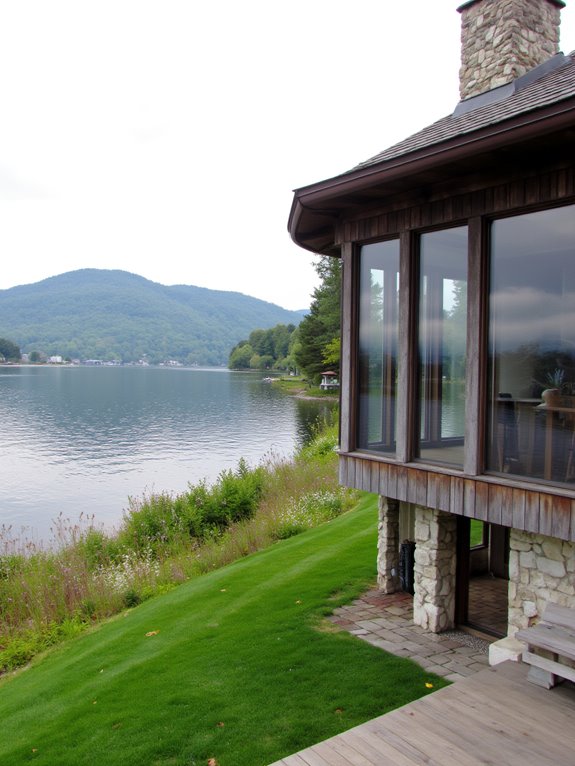 panoramic lake house views