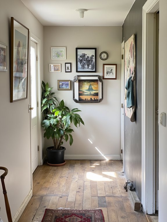 personalized hallway gallery wall