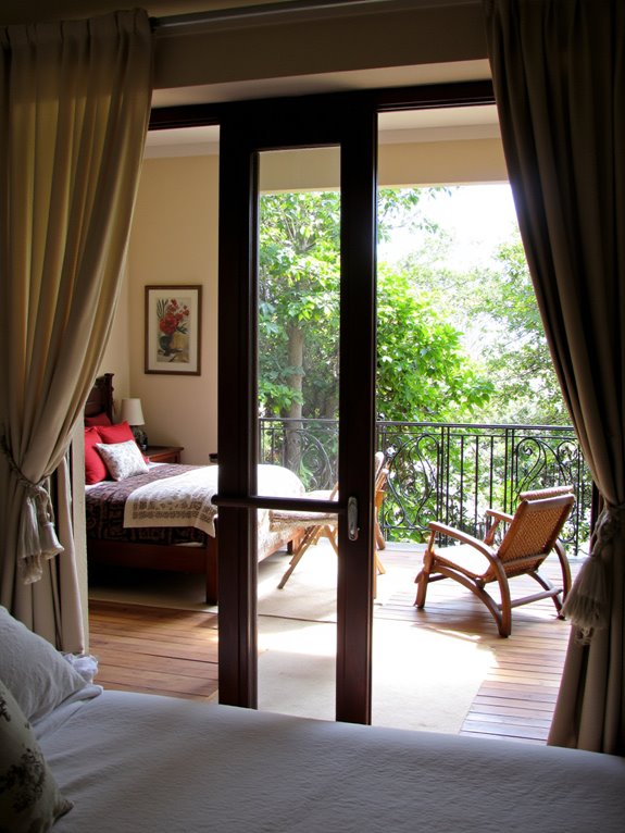 private balconies for tranquility