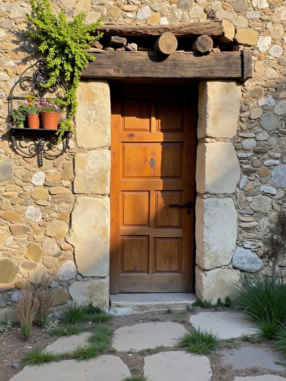 rustic natural entrance design
