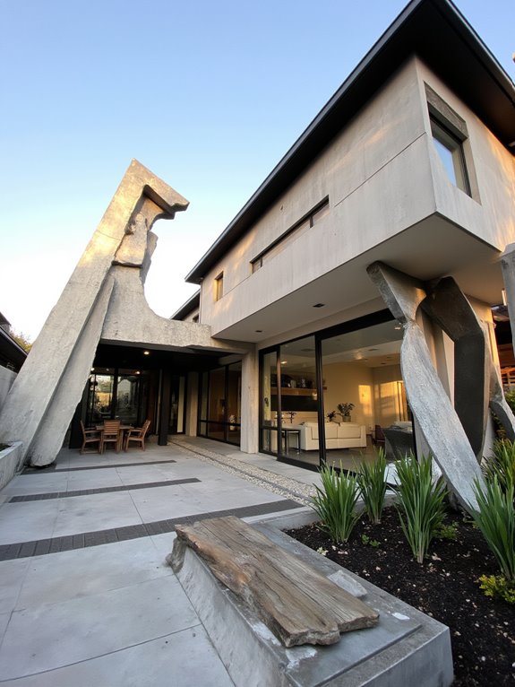 sculptural facades enhance homes