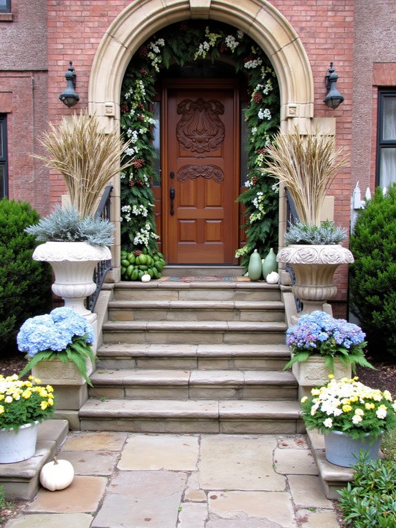 seasonal entrance decor changes