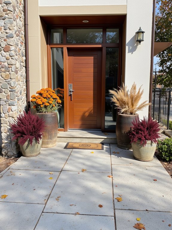 seasonal villa entrance decor