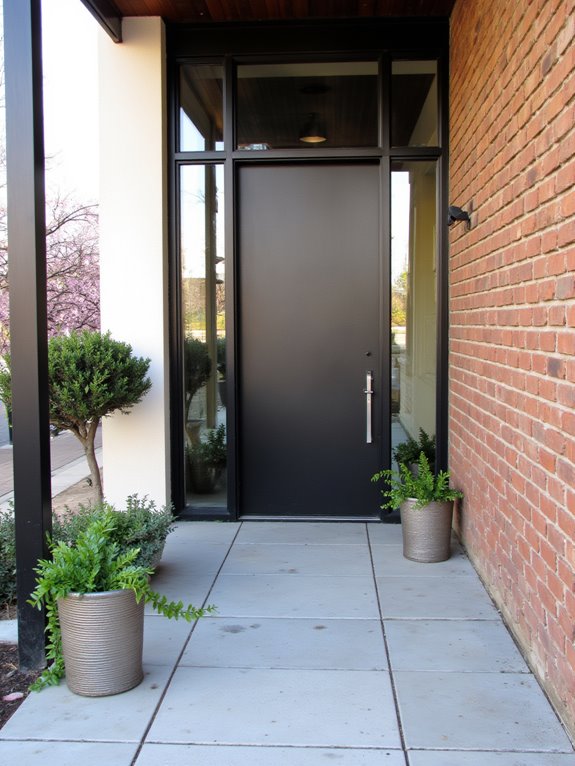 sleek clean inviting entrance