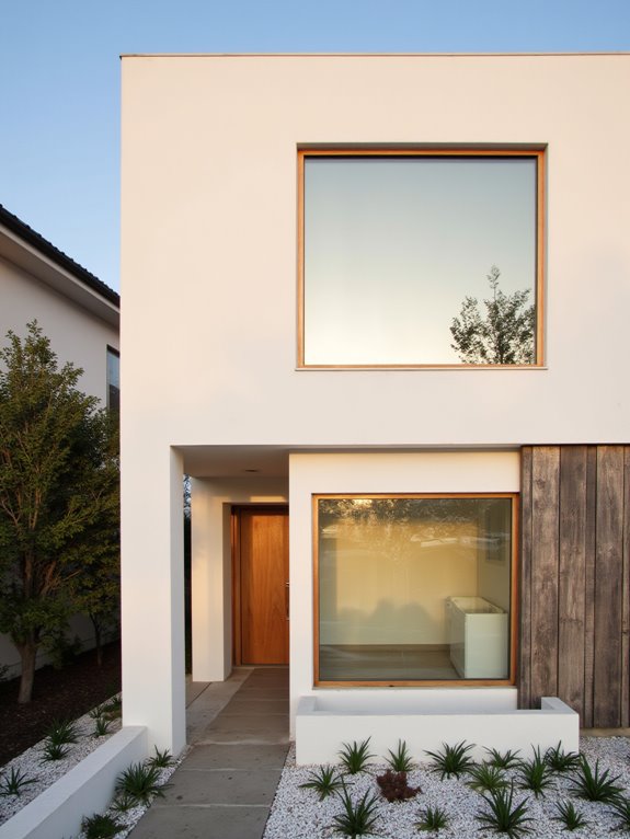 sleek lines large windows