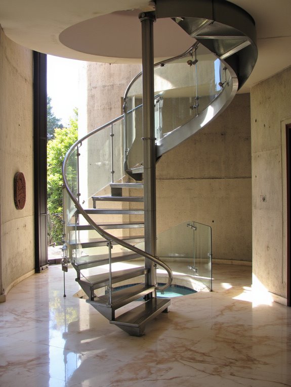 sleek modern metal staircases