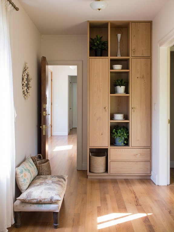 smart organized hallway storage