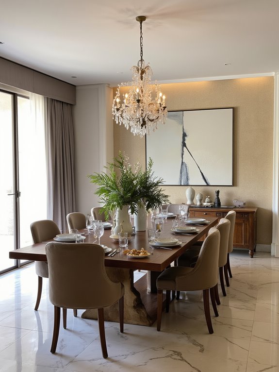 sophisticated dining area design