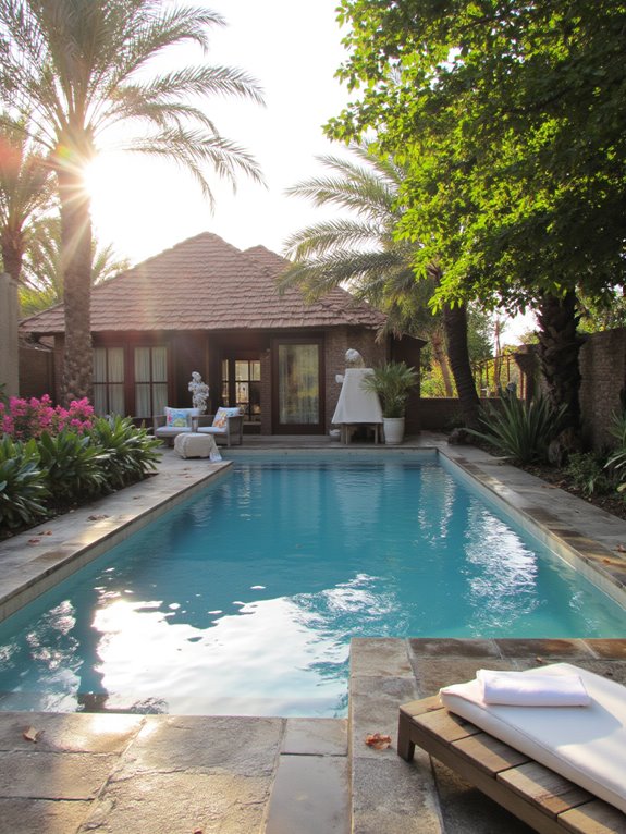 stunning poolside relaxation paradise