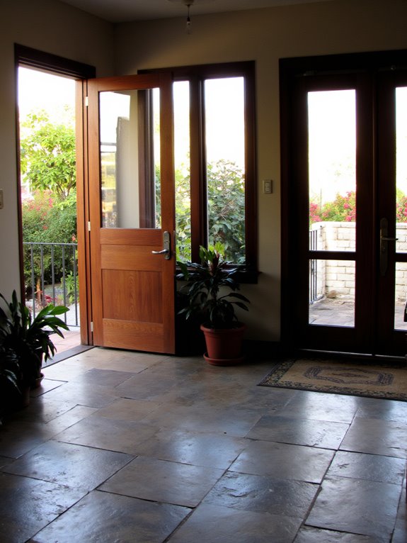 stunning windows enhance entryway