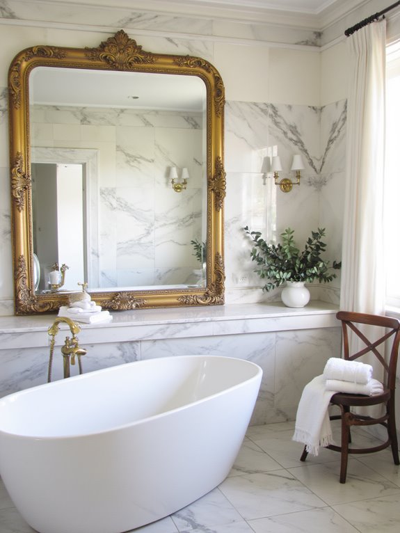 stylish mirrors enhance tranquility